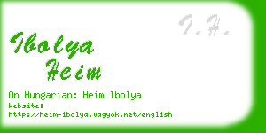 ibolya heim business card